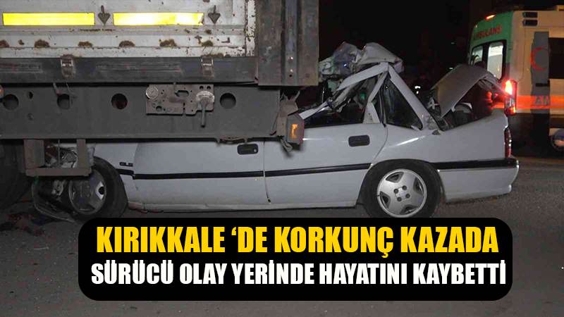 Otomobil, park halindeki tıra ok gibi saplandı: Sürücü hayatını kaybetti