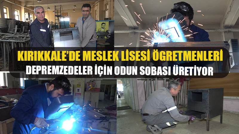 Gönüllü öğretmenler çadır kentlerdeki depremzedelere odun sobası üretiyor