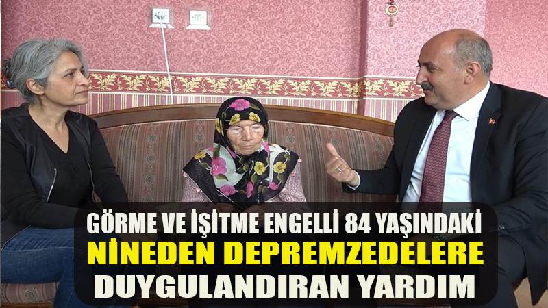 84’lük nine ne görüyor nede işitiyor, sadece bu yöntemle iletişim kuruyor: Ördüğü çorapların gelirini depremzedelere bağışladı
