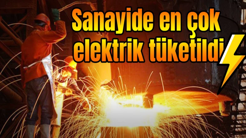 Sanayide en çok elektrik tüketildi