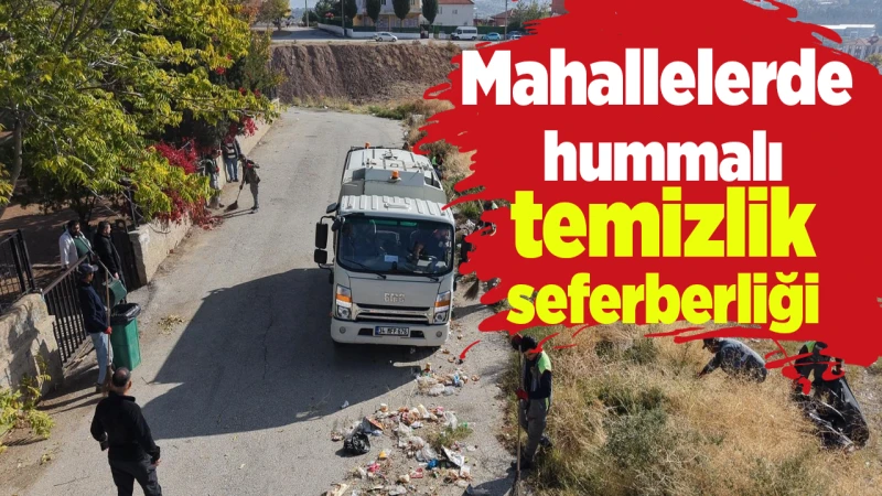 Mahallelerde hummalı temizlik seferberliği