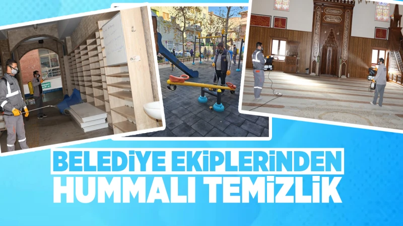 Belediye ekiplerinden hummalı temizlik