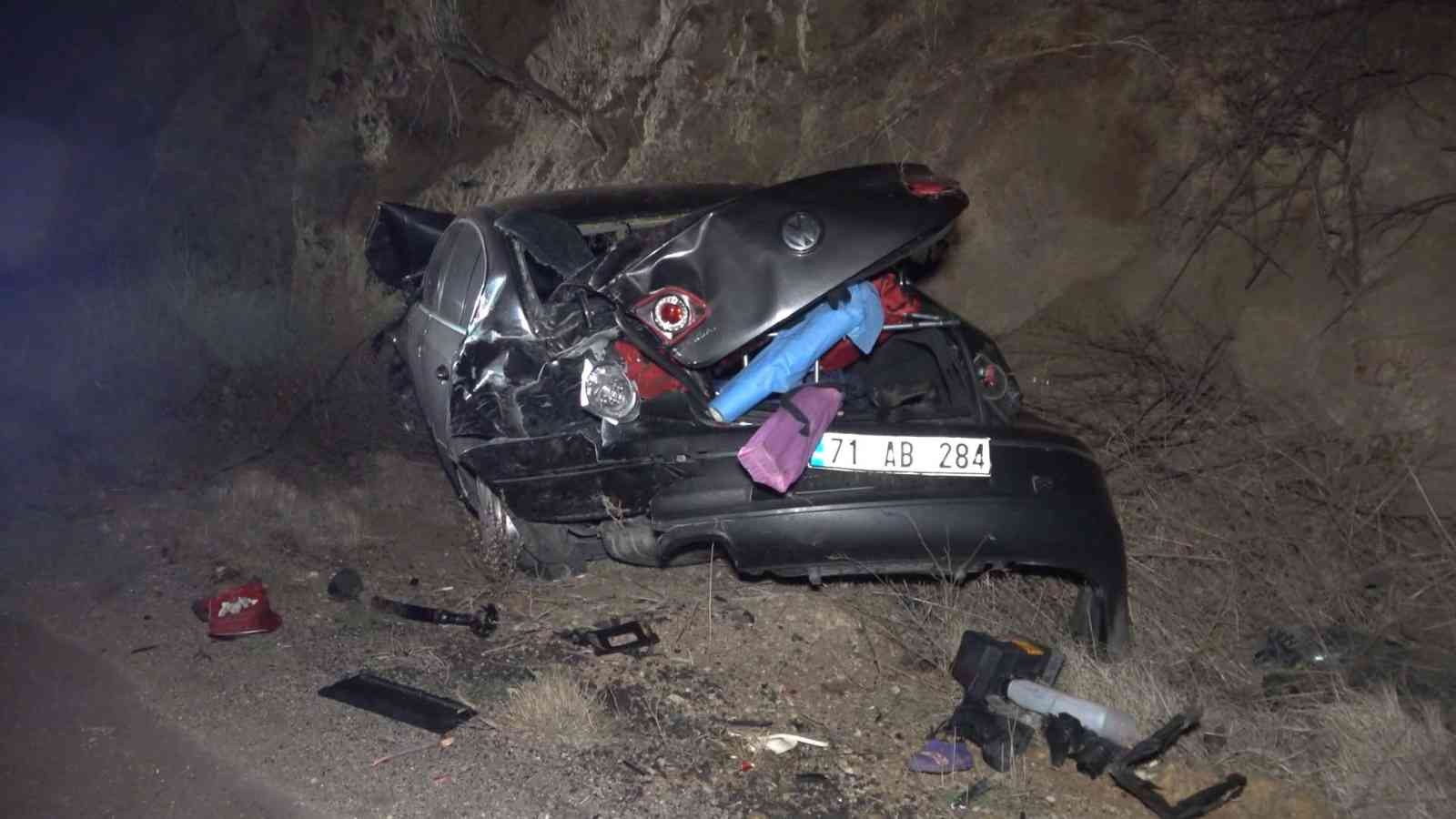 Kırıkkale'de trafik kazasında, otomobil takla attı sürücü  ağır yaralandı