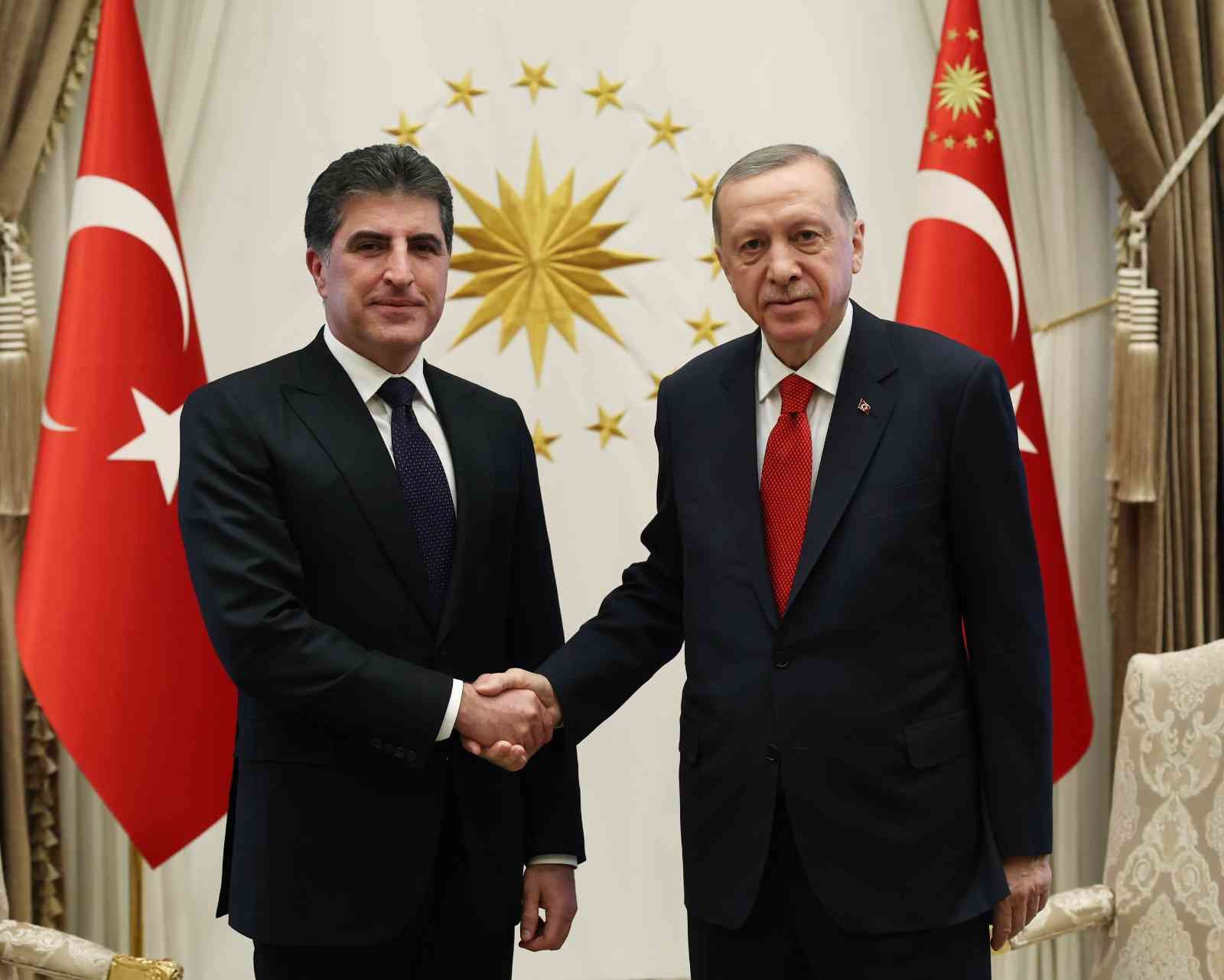 Cumhurbaşkanı Erdoğan, Irak Kürt Bölgesel Yönetimi (IKBY) Başkanı Barzani’yi kabul etti
