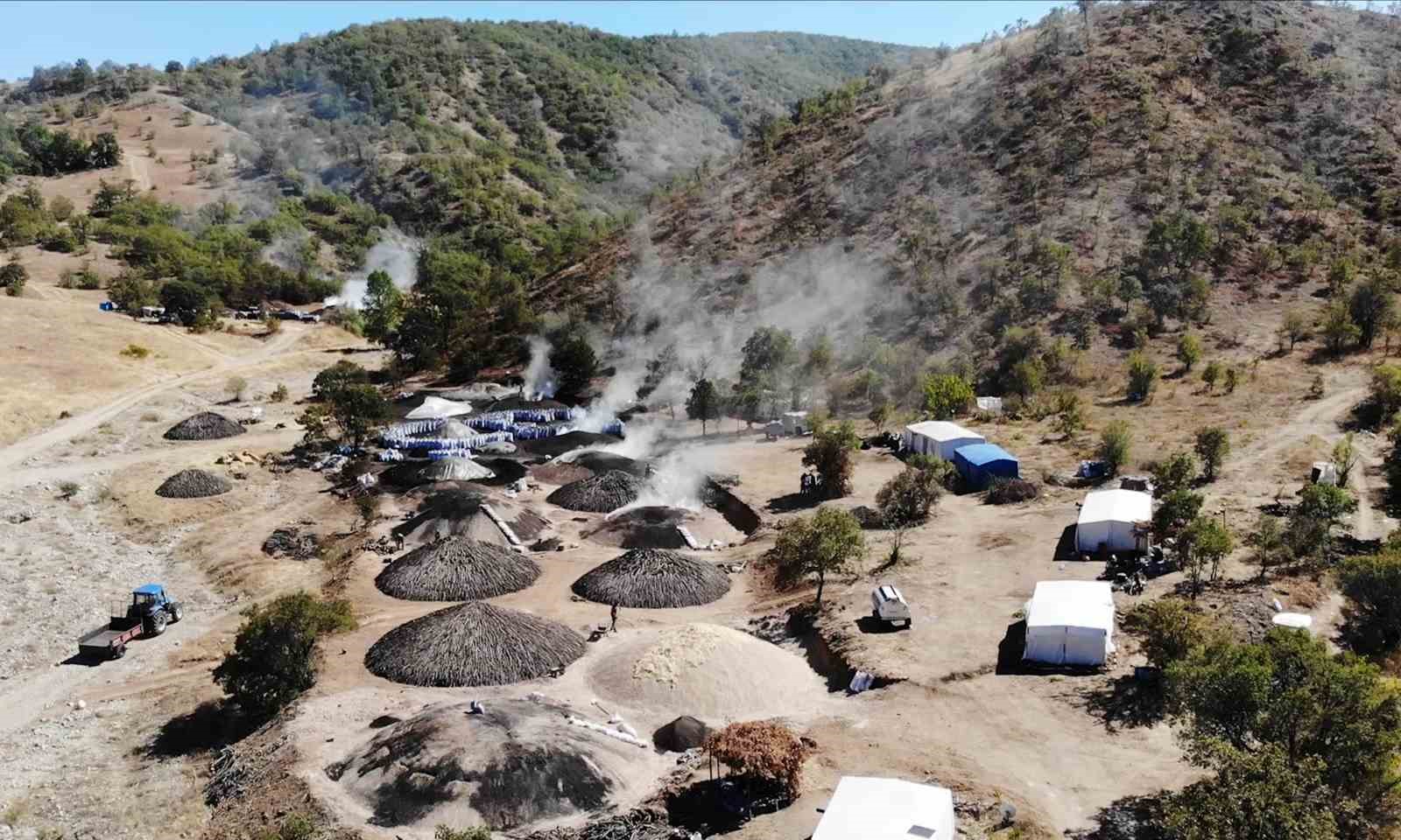 Zor şartlar altında mangal kömürü üretiyorlar: Tonu 14 bin lira