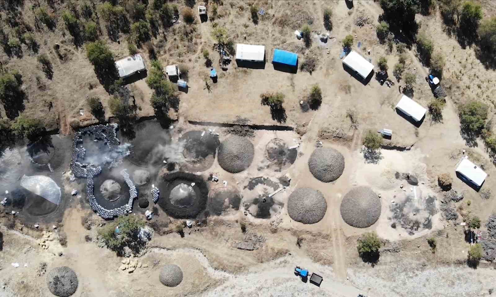 Zor şartlar altında mangal kömürü üretiyorlar: Tonu 14 bin lira