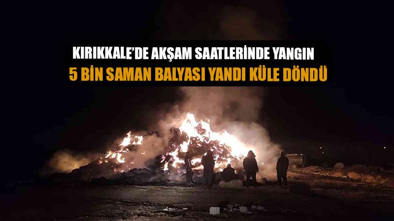 Kırıkkale’de 5 bin saman balyası küle döndü