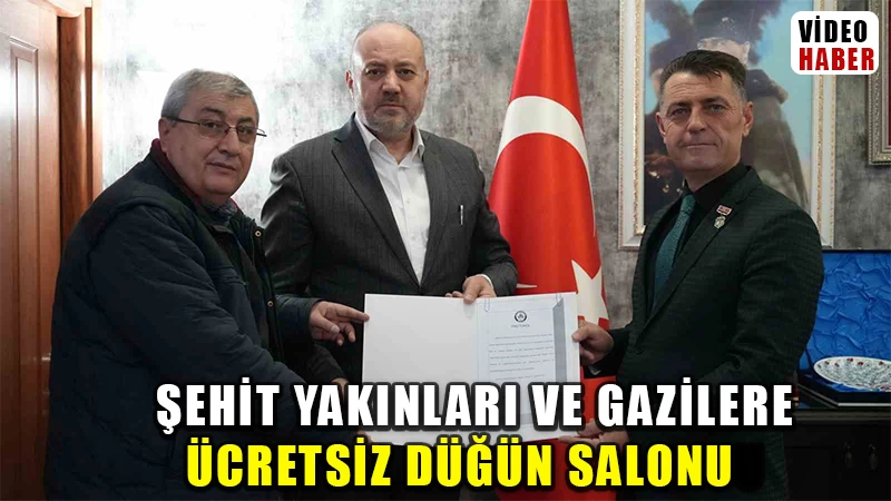 Şehit yakınları ve gazilere ücretsiz düğün salonu