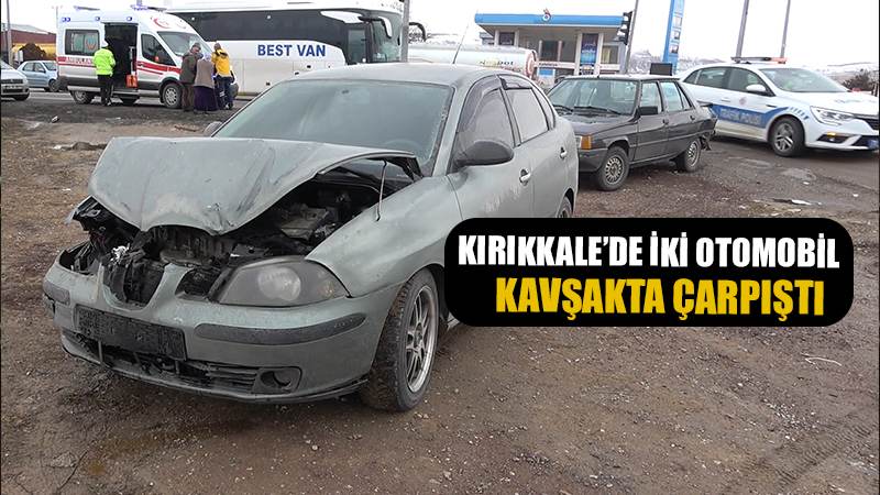 İki otomobil kavşakta çarpıştı: 1 yaralı