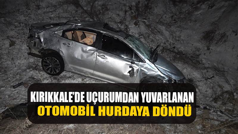 Uçurumdan yuvarlanan otomobil hurdaya döndü: 6 yaralı