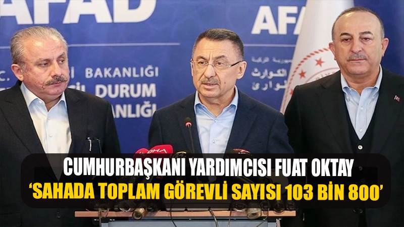 Cumhurbaşkanı Yardımcısı Oktay: 'Sahada toplam görevli sayısı 103 bin 800'