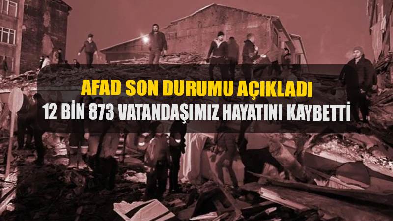 AFAD son durumu açıkladı! '12 bin 873 vatandaşımız hayatını kaybetti'