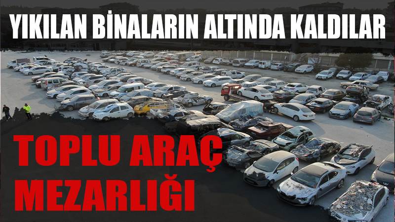 Toplu araç mezarlığı havadan böyle görüntülendi