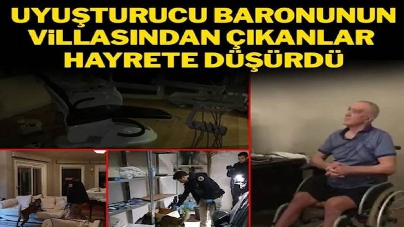 Uyuşturucu baronu Ürfi Çetinkaya’nın, yakalandığı villadan çıkanlar hayrete düşürdü
