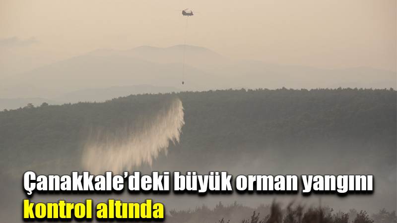 Çanakkale’deki büyük orman yangını kontrol altında