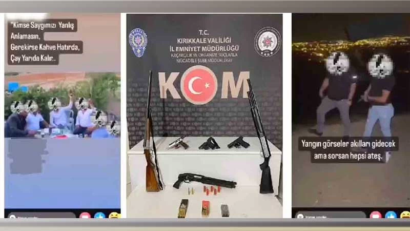 KIRIKKALE’DE SOSYAL MEDYA DELİKANLILARI POLİSE YAKALANDI!