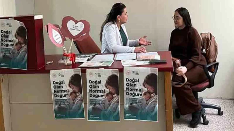 Doğal olan normal doğum standı açıldı
