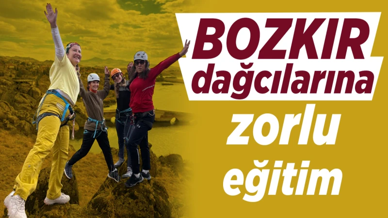 Bozkır dağcılarına zorlu eğitim