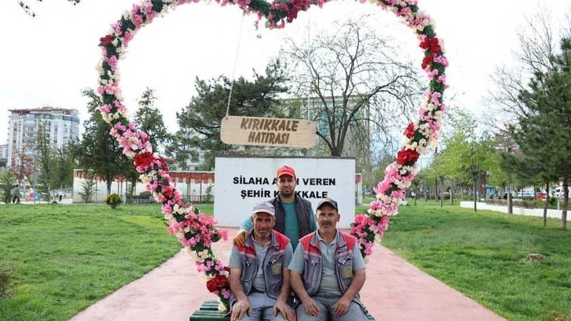 Büyük Şehir Parkı'nda fotoğraf köşesi