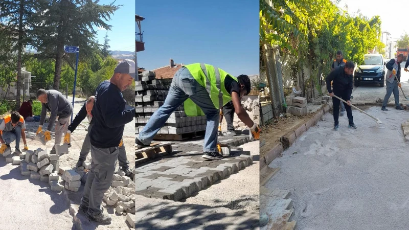 Kırıkkale Belediyesi’nden yol ve kilit parke çalışmaları